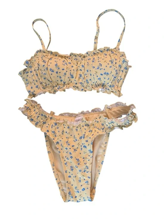 Floral Ruffle Bikini Set - Picture 3 of 4